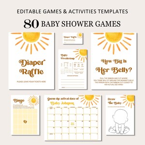 Sunshine Favors Please Take One Sign | Here Comes The Sun Birthday Baby Shower Favor Table Printable Sign PDF, 0118 image 6