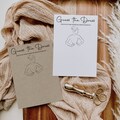 Guess The Dress Bridal Shower Game Printable Minimal Kraft Paper Rustic Woodsy Modern Black White NOT Editable B3