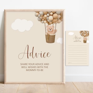 Advies voor beren voor mama in spe Kaarten teddybeer babyshower We kunnen niet wachten Advies babyshower Afdrukbaar neutraal bruine beer NIET bewerkbaar C14