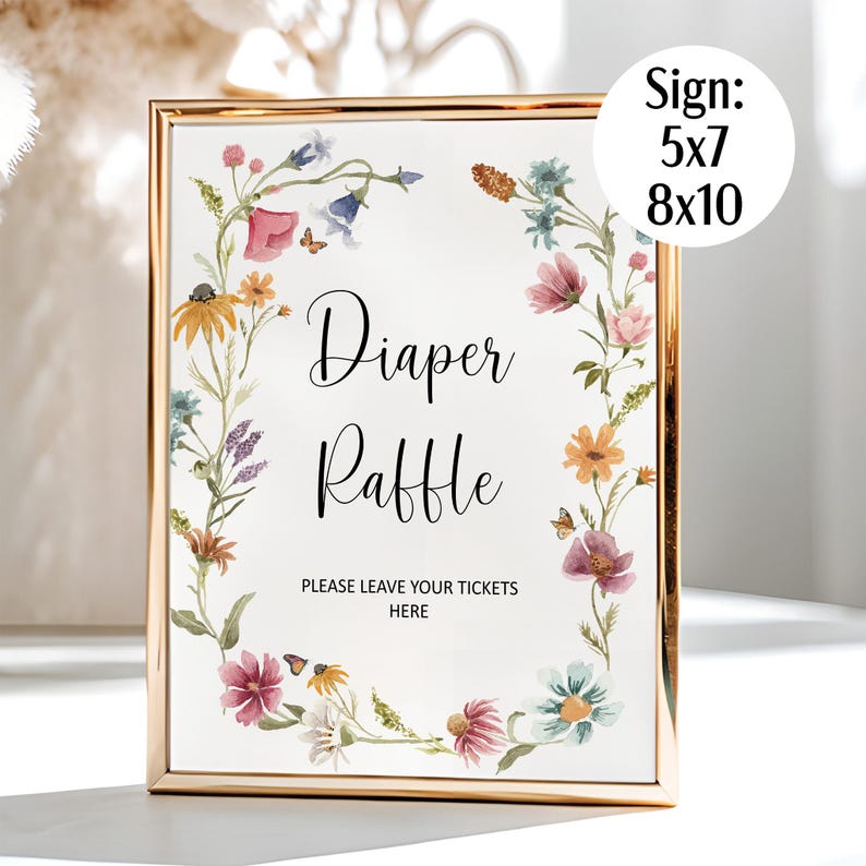 Bearbeitbares Wildblumen-Babyparty-Spielepaket, Floral-Baby in Bloom druckbare Corjl-Vorlage 0123 Bild 5