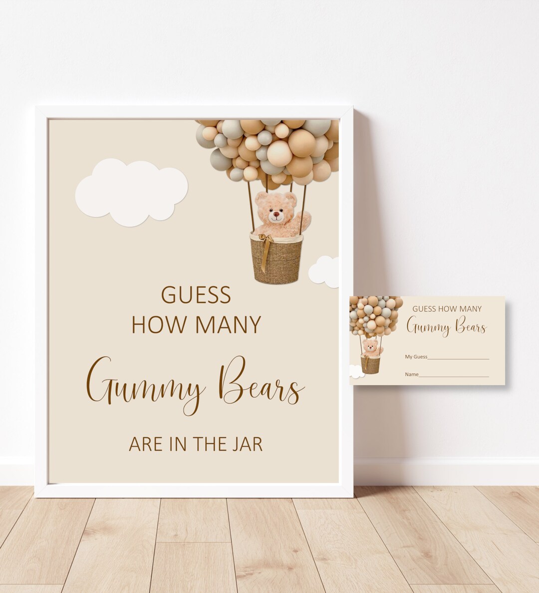 Bear Guess How Many Gummy Bears Game We Can Bearly Wait Teddy Bear Baby ...