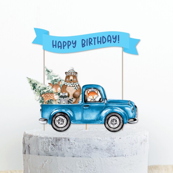 Buy Red Fox EDITABLE Birthday Cake Topper // Red Fox Cake Topper //  Woodland Birthday Decorations // Printable Template // Instant Download  Online in India 