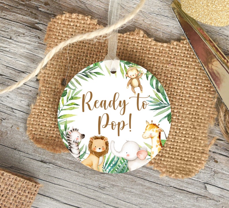 Ready To Pop Stickers Jungle Baby Shower Jungle Animals Safari Etsy
