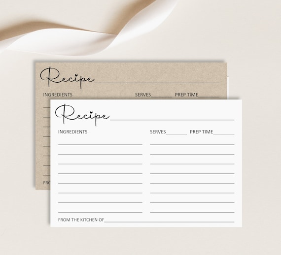 Recipe Box | Floral 4x6 Printed Cards