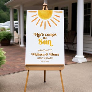 Sunshine Favors Please Take One Sign | Here Comes The Sun Birthday Baby Shower Favor Table Printable Sign PDF, 0118 image 8