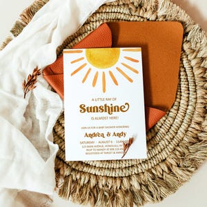 Sunshine Favors Please Take One Sign | Here Comes The Sun Birthday Baby Shower Favor Table Printable Sign PDF, 0118 image 4