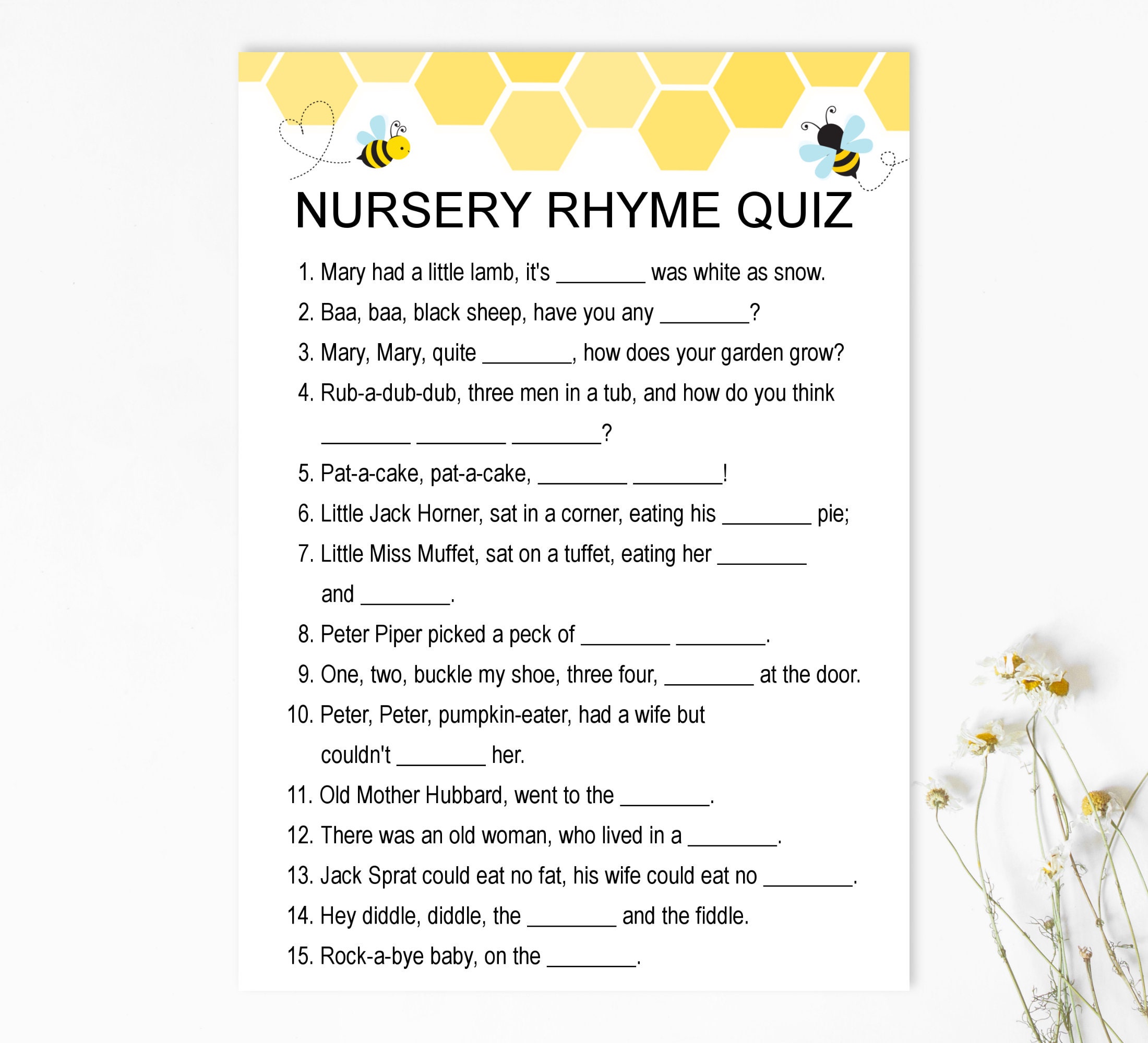 Bumble Bee Baby Shower Games Printable Game Bundle Mommy to | Etsy