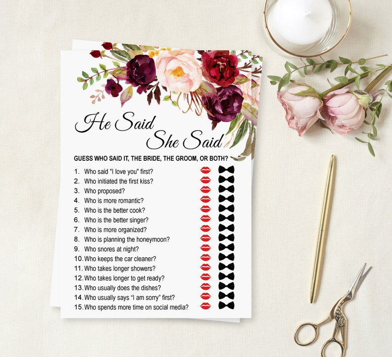 Burgund Rosa Blumen Spiele Bundle - Sofortiger Download PDF, 0153 Bild 5