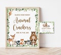Guess How Many Animal Crackers Game Woodland Baby Shower Game Greenery Woodland Animals Baby Shower Game Printable NOT Editable 0120