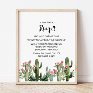 Gioco per la festa nuziale con cactus succulenti, Non dire sposa o matrimonio, Gioco per la festa nuziale messicana, Gioco stampabile NON modificabile B94