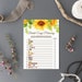 Sunflower Bridal Shower Games Printable Rustic Boho Bridal - Etsy