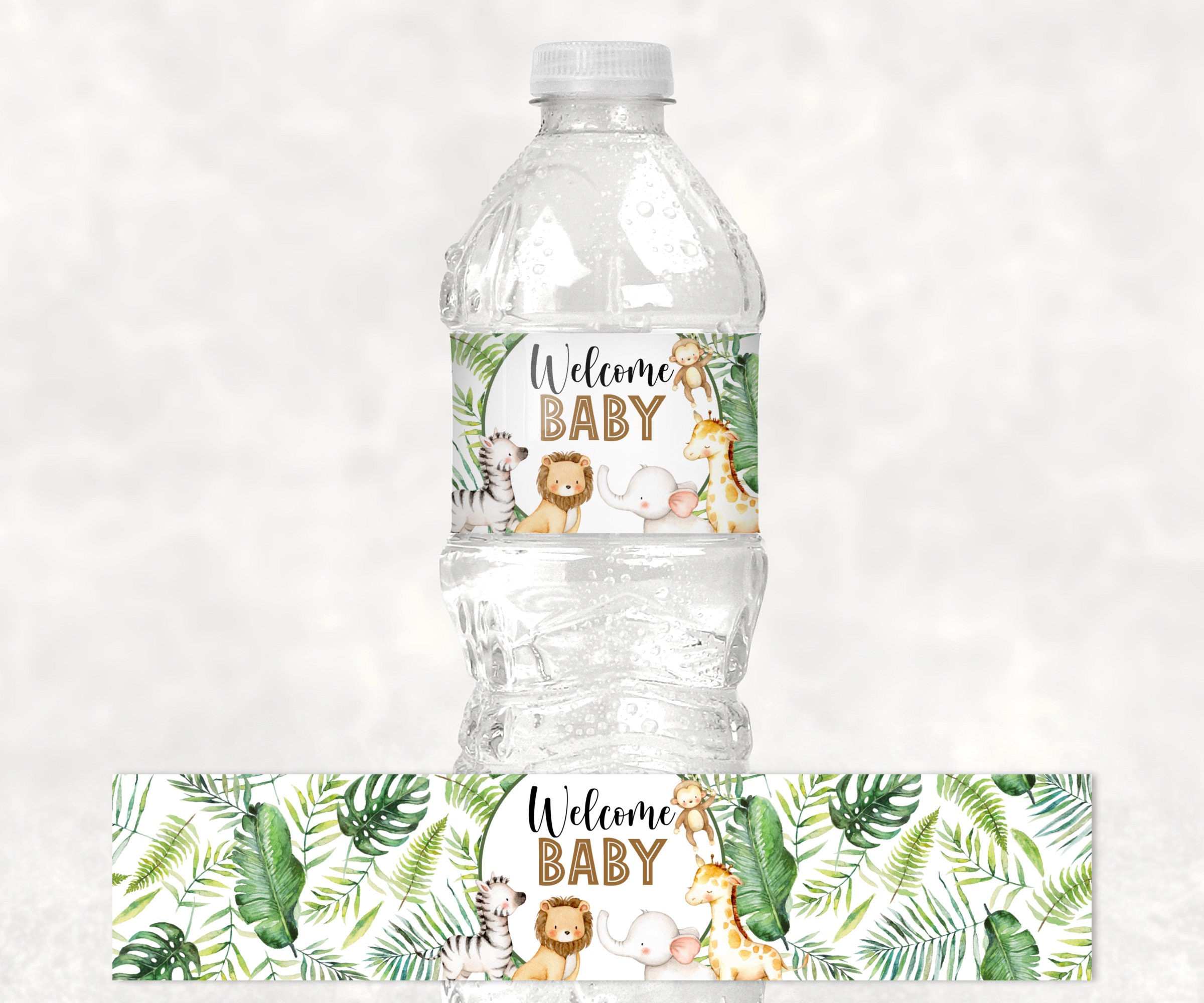 Jungle Baby Shower Water Bottle Labels Safari Animals Zoo Wild Etsy Australia