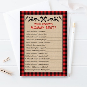 Lumberjack Baby Shower Games Bundle Printable Buffalo Plaid Baby Shower ...