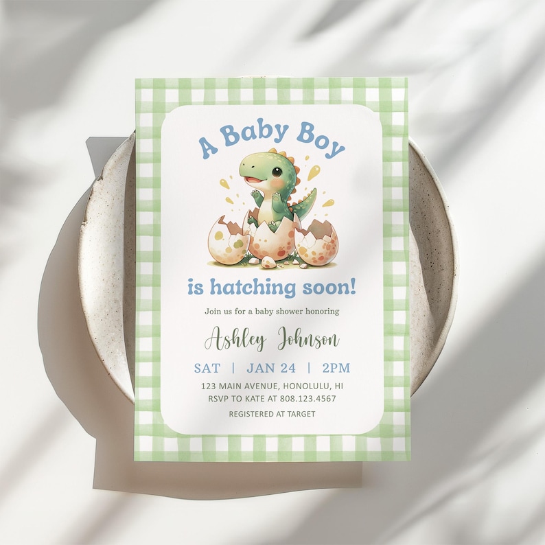 Editable Dinosaur Baby Shower Games, Hatching Soon Baby Shower Game Bundle, Digital Download, Corjl 0157 image 18