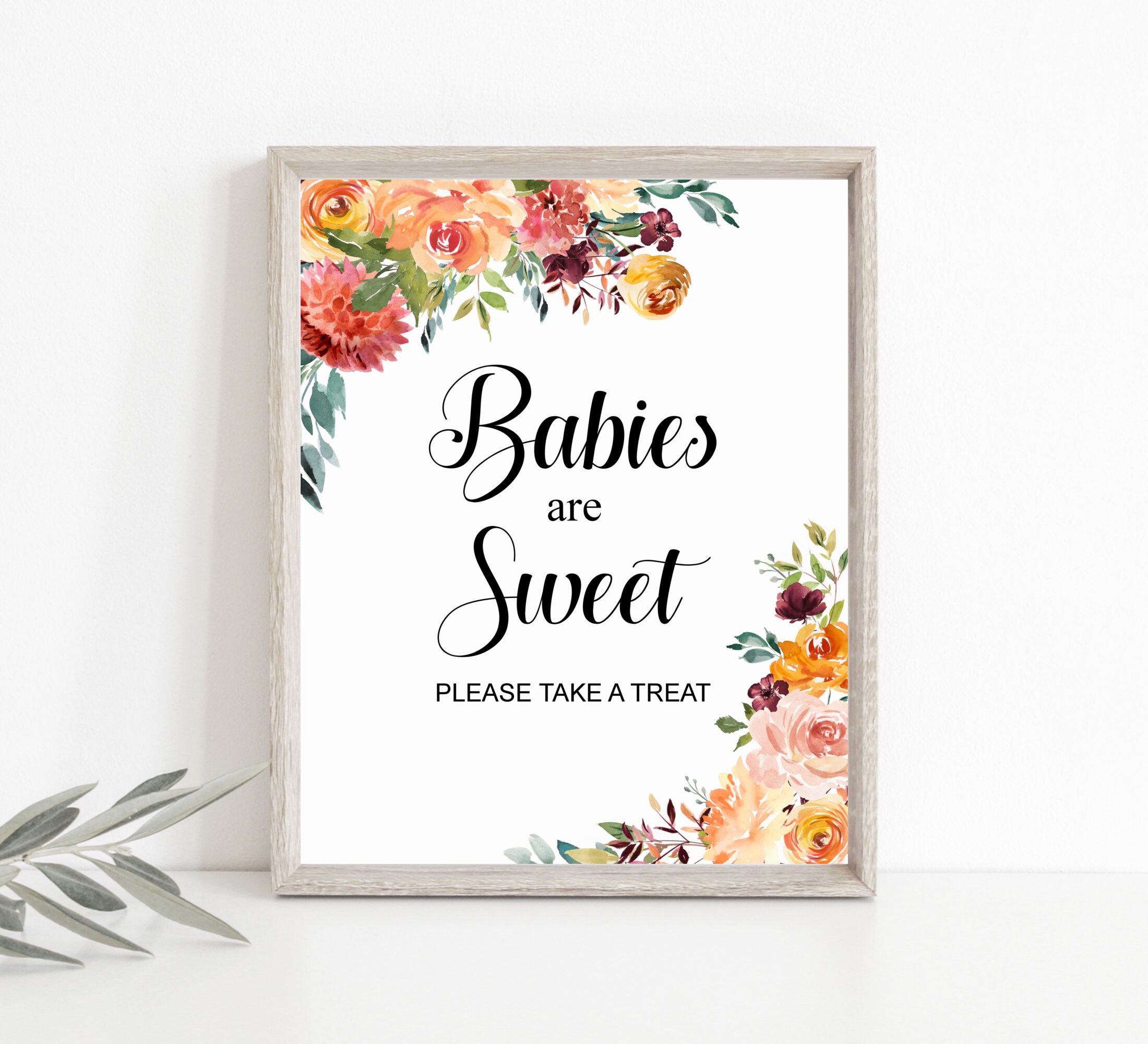 Baby Shower Favors Sign Babies are Sweet Sign Printable Favor Etsy