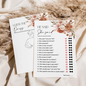 Editable Fall Bridal Shower Games Bundle Boho Bridal Shower Floral Bridal Games Pack Printable Corjl 0131 image 7