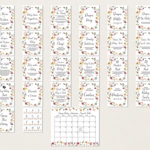 Bearbeitbares Wildblumen-Babyparty-Spielepaket, Floral-Baby in Bloom druckbare Corjl-Vorlage 0123 Bild 8