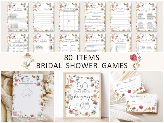 Editable Wildflower Bridal Shower Game Bundle Floral Bridal Shower Games Template Printable Corjl 0123
