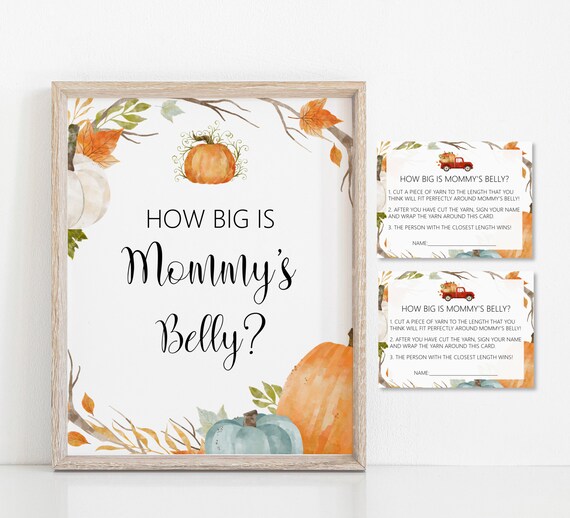 guess mommy's tummy size free printable