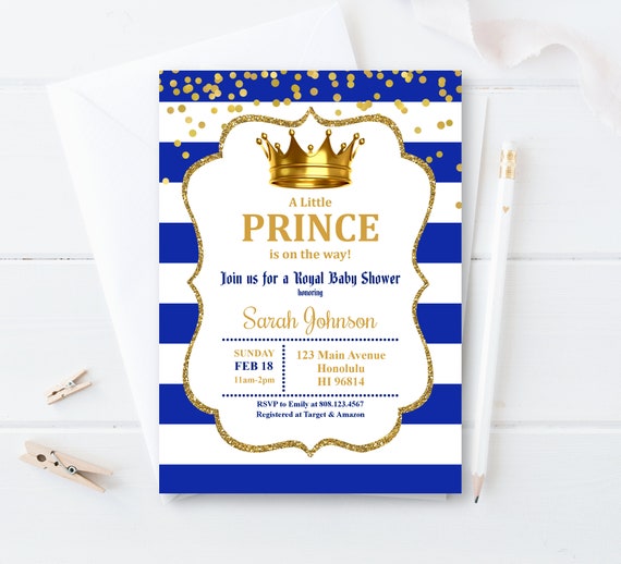the little prince baby shower invitations