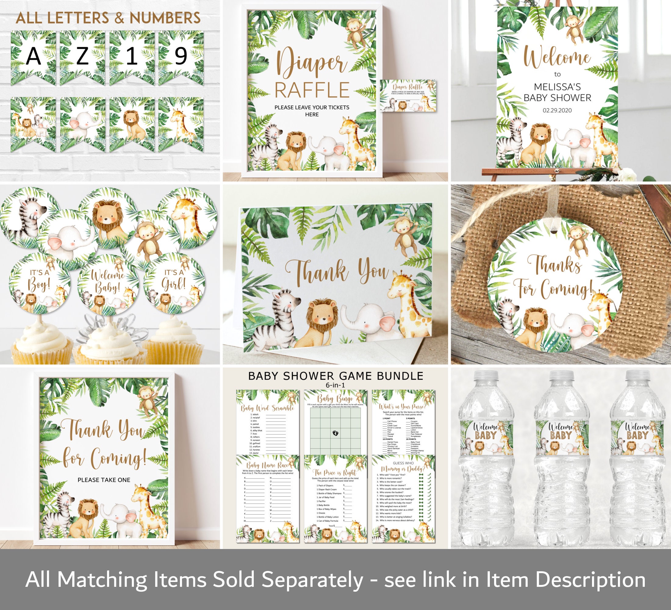 Alzata Cupcake 3 Livelli Wild One Con 24 Decorazioni – Tema Giungla - 3