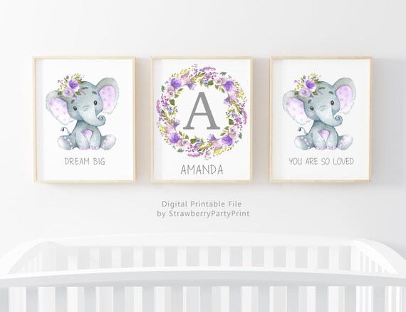 Drinks Sign Purple Elephant Baby Shower Birthday Sign Drink Station Table Sign Printable Instant Download A79 C67