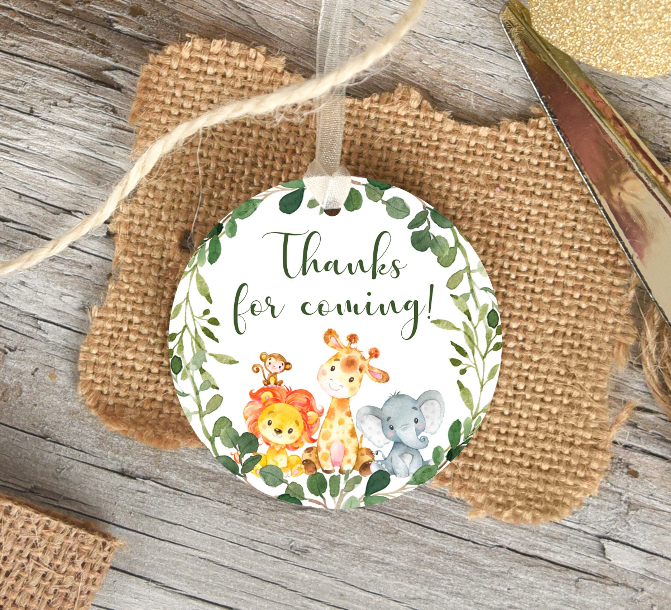 Boho Lion Baby Shower Thank You Tags  Safari Baby Shower Favor Tags - –  Print My Party