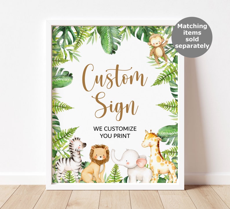 Momosa Bar Sign Jungle Baby Shower Jungle Animals Safari Baby Shower Mimosa Sign Printable Tropical Gender Neutral NOT Editable C94 image 3