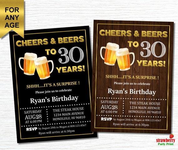 30th birthday invitation for