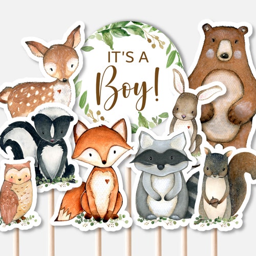 PRINTABLE Woodland Animals Centerpieces Woodland Baby Shower - Etsy PRINTABLE Woodland Animals Centerpieces Woodland Baby Shower - Etsy