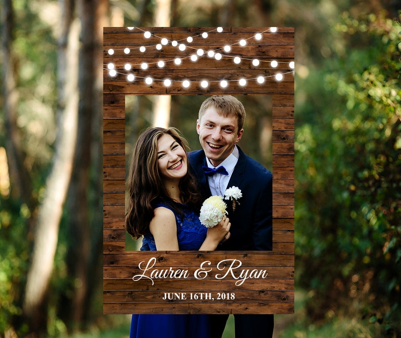 Rustic Wedding Photo Booth Props Wedding Photo Props Frame Etsy