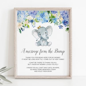 Elefante bebé ducha signo de bienvenida, elefante Boho Floral signo de  bienvenida, tablero de espuma impreso, decoración de ducha de bebé, EE01