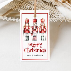 Editable Nutcracker Christmas Gift Tag Holiday Gift Tag Nutcracker ...