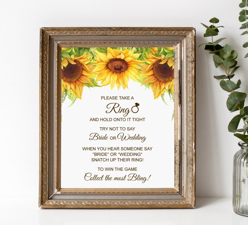 Sunflower Bridal Shower Games Printable Rustic Boho Bridal - Etsy