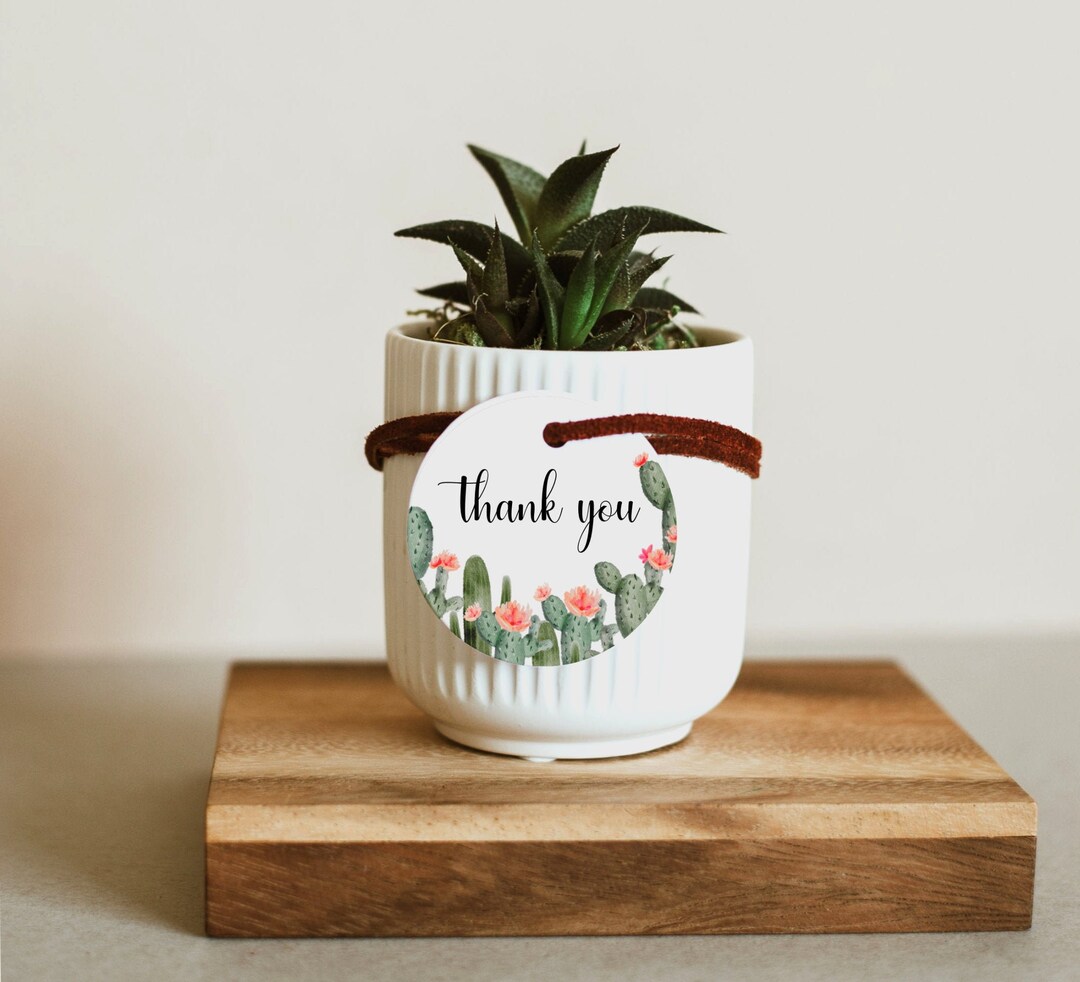 Cactus Thank You Stickers Favor Tags Favor Labels Printable Boho ...