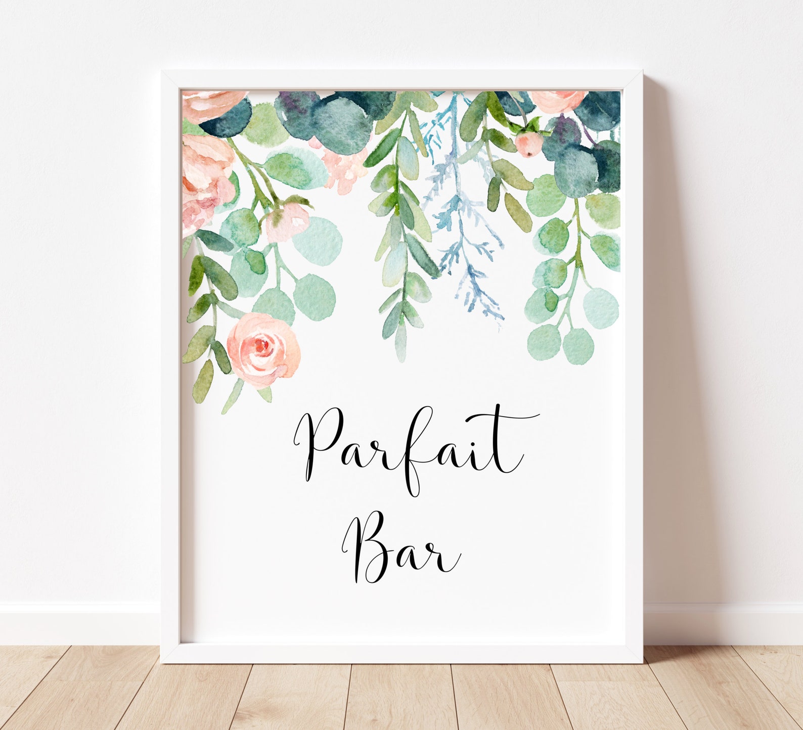Parfait Bar Sign Yogurt Parfait Buffet Table Sign Bridal Etsy