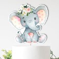 PRINTABLE Elephant Centerpieces Pink Elephant Cake Topper Elephant Cutout Girl Elephant Baby Shower Decorations NOT Editable  0121