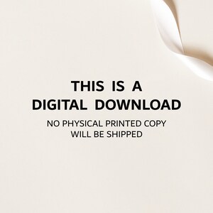 K&ouml;nnte beinhalten: Text auf wei&szlig;em Hintergrund mit der Aufschrift "Dies ist ein digitaler Download. Es wird keine physische gedruckte Kopie versandt."