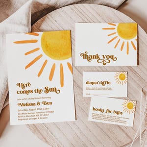 Sunshine Favors Please Take One Sign | Here Comes The Sun Birthday Baby Shower Favor Table Printable Sign PDF, 0118 image 5
