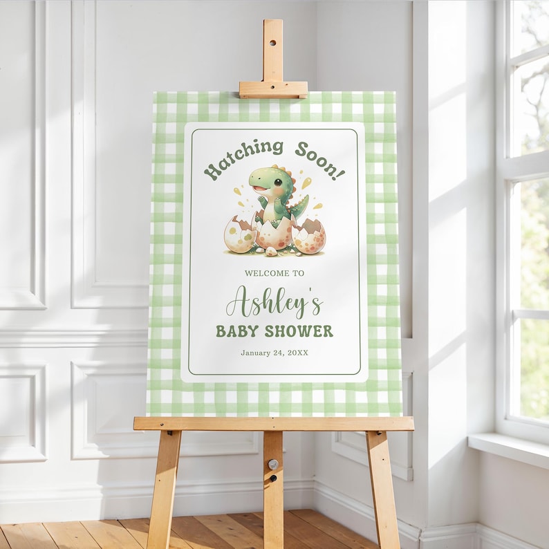 Editable Dinosaur Baby Shower Games, Hatching Soon Baby Shower Game Bundle, Digital Download, Corjl 0157 image 16