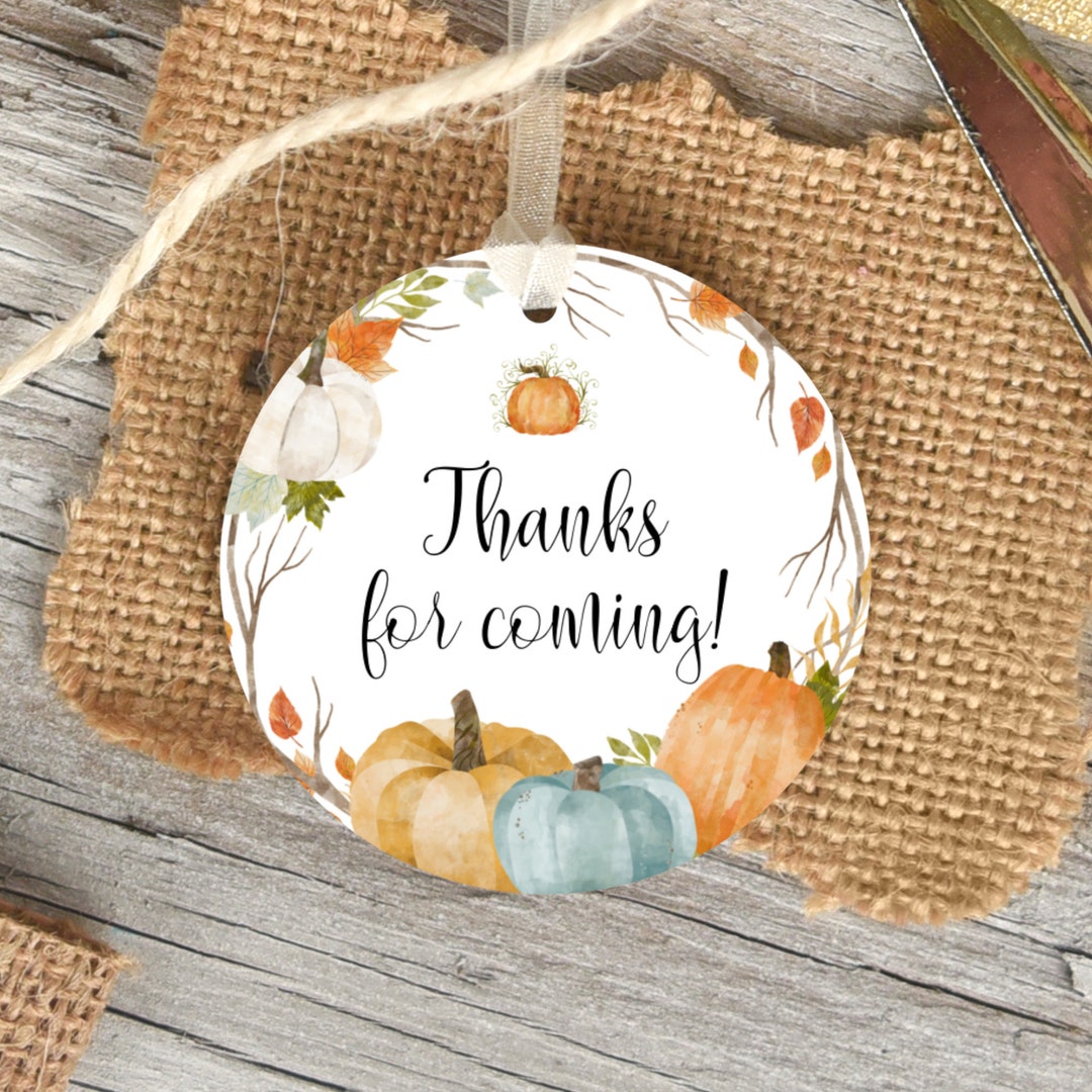 Fall Thank You Stickers Printable Favor Tags Favor Labels Pumpkins ...