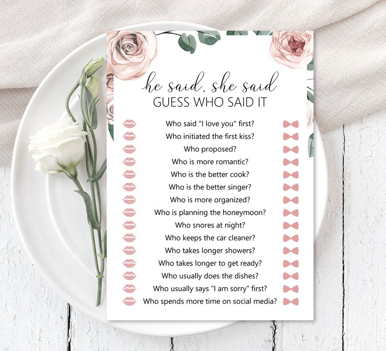 Dusty Rose Boho Bridal Shower Game Bundle Wedding Shower Games Etsy
