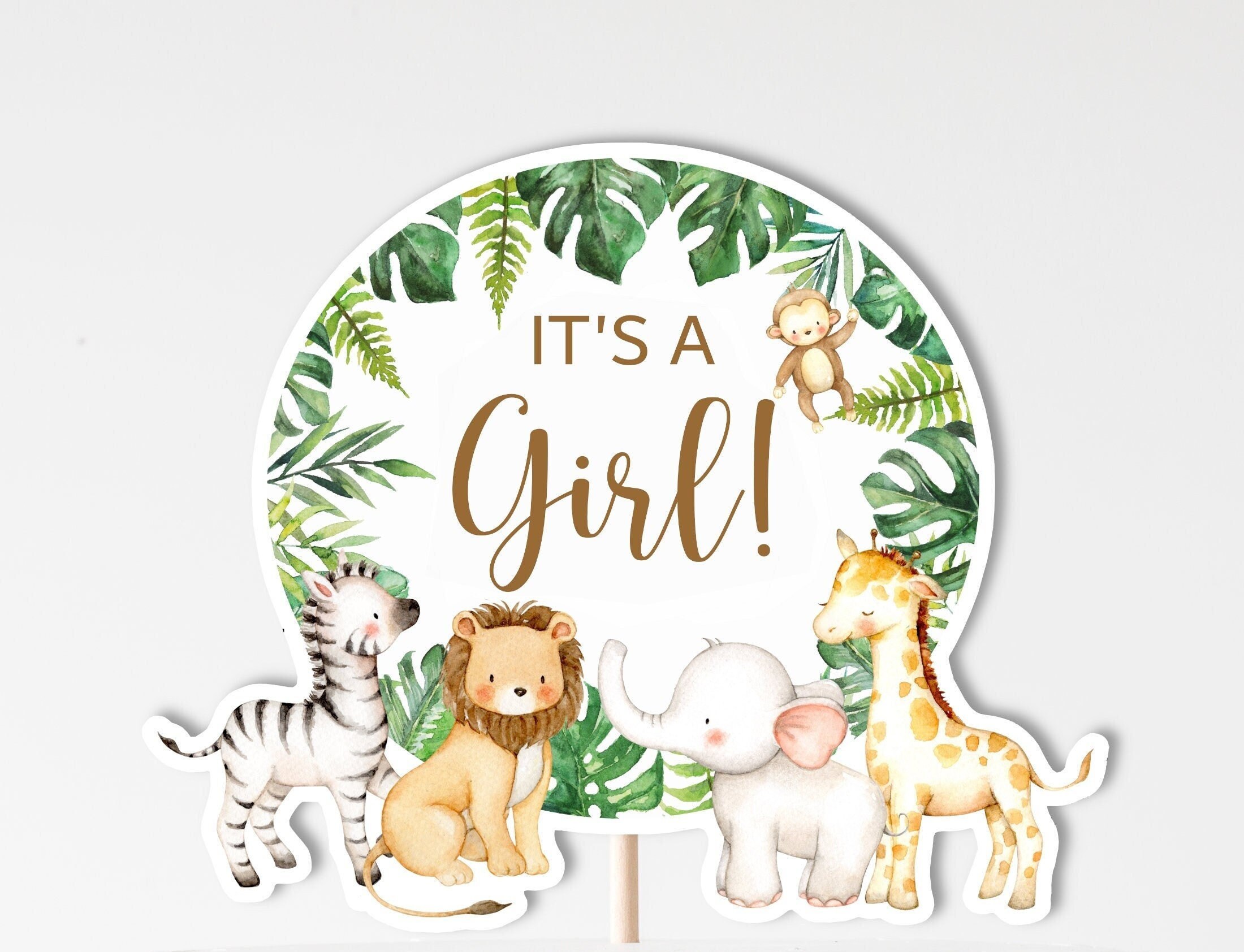 PRINTABLE Jungle Animals Centerpieces Jungle Baby Shower Etsy Canada