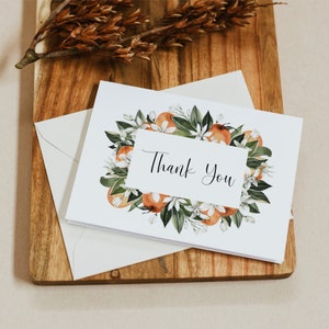 Citrus Dankeskarte Orange Themed Dankeschön Karte Printable File 0125