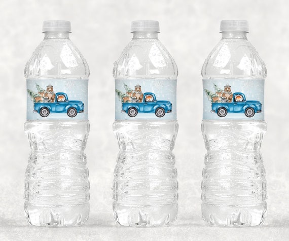 Woodland Animals Water Bottle Labels Winter Woodland Baby Shower Woodland Birthday Forest Party Printable Labels Wrappers NOT Editable A1 C4 Il_570xn