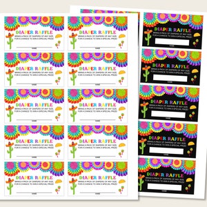 Diaper Raffle Tickets Fiesta Baby Shower Game Taco Baby Shower Game ...