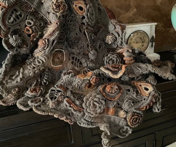 Irish lace online crochet blanket