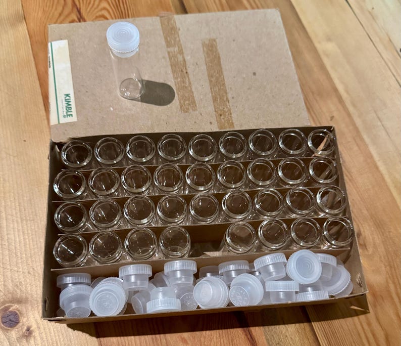 Kimble Lab Glassware Kimble Opticlear Vials – New Old Stock – Case 60975-L – Vintage Lab ...