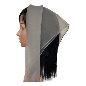 Nylon Square Scarf | Gray 01-38