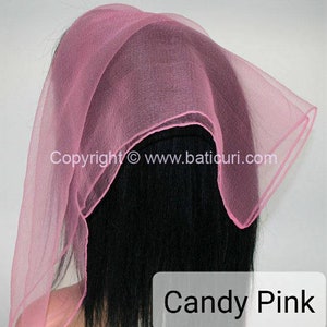 Nylon Square Scarves | Pink and light shades | 25&quot;x25&quot;